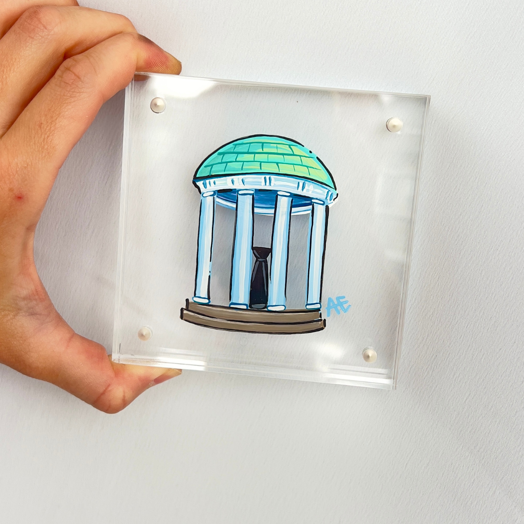Old Well Handpainted Acrylic Block (4" x 4")