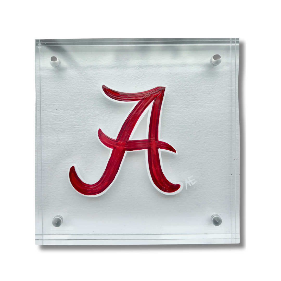 Alabama Handpainted Acrylic Block (4" x 4")