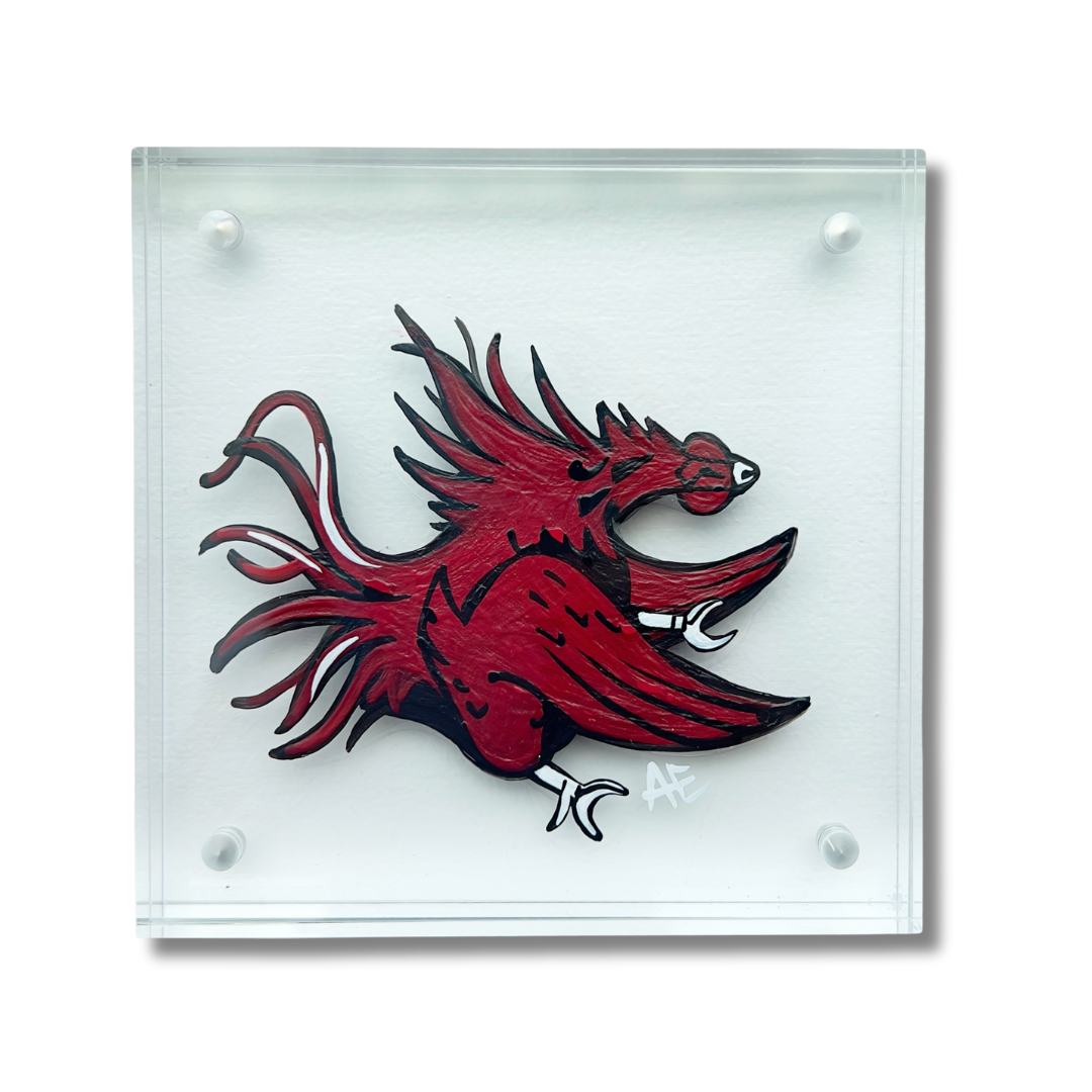 South Carolina Handpainted Acrylic Block (4" x 4")