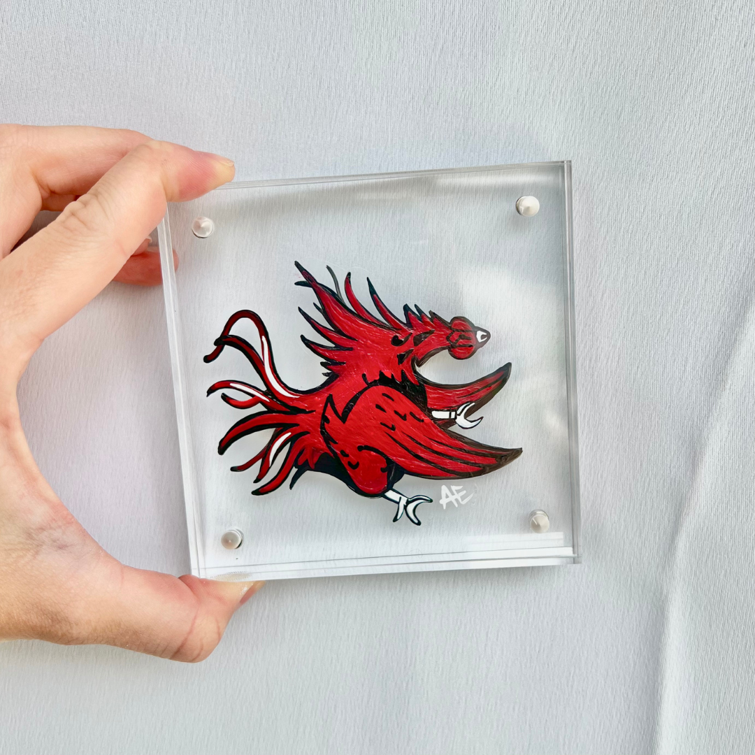 South Carolina Handpainted Acrylic Block (4" x 4")