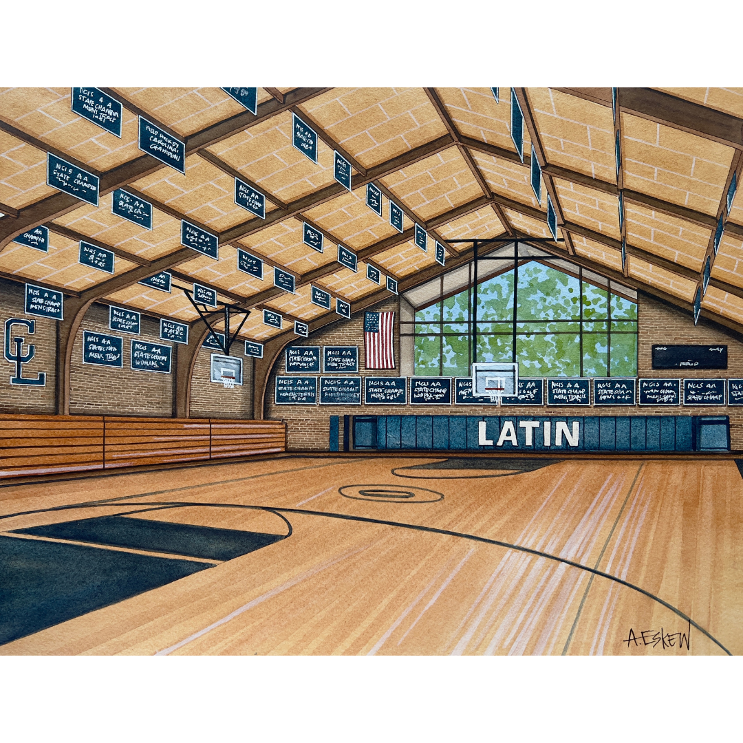 Charlotte Latin School Gymnasium (11" x 14")