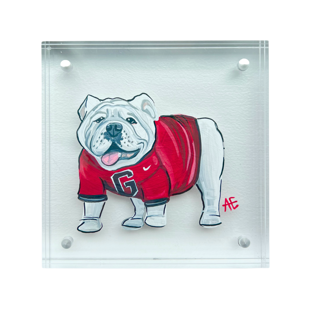 UGA Handpainted Acrylic Block (4" x 4")