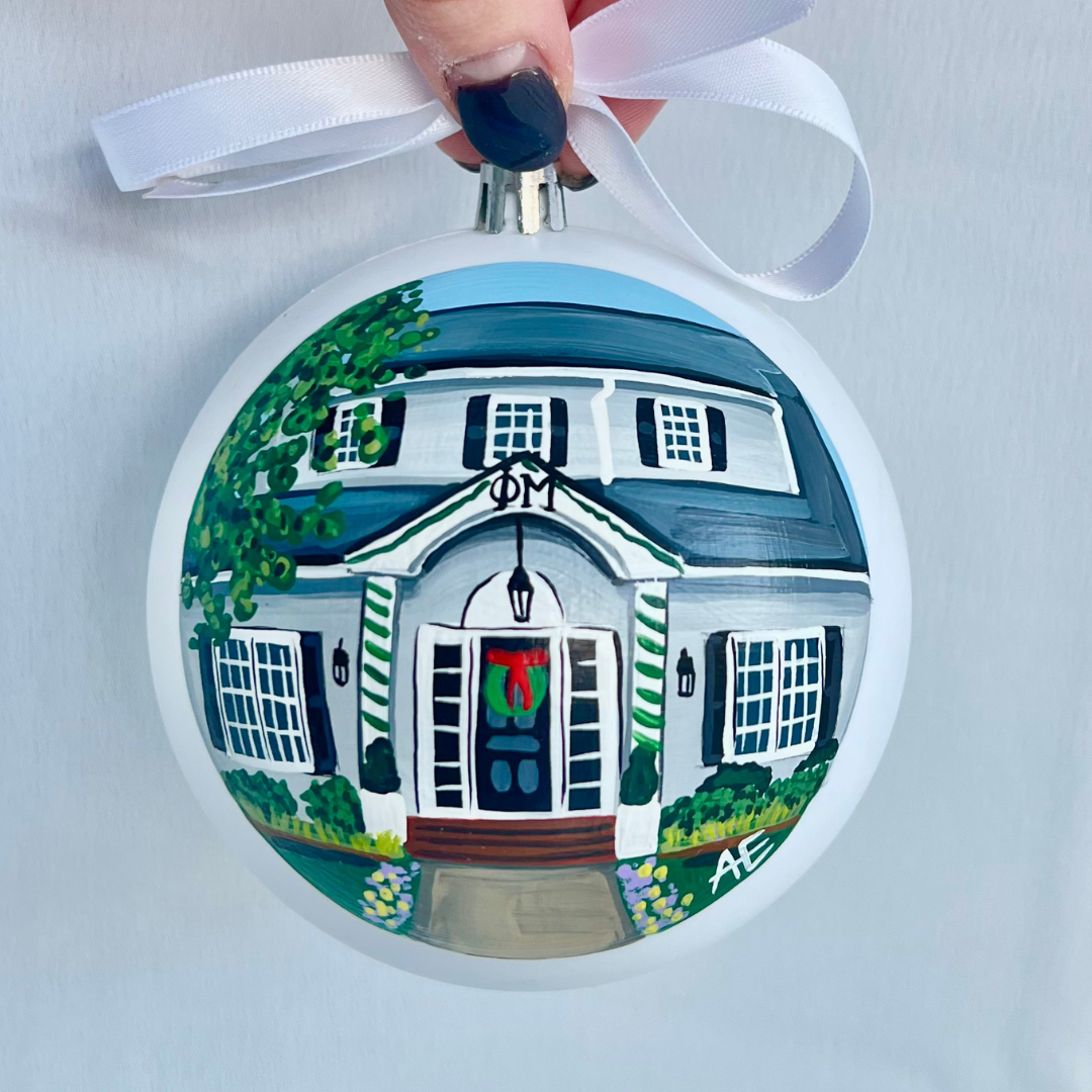 UNC Phi Mu Ornament (4")