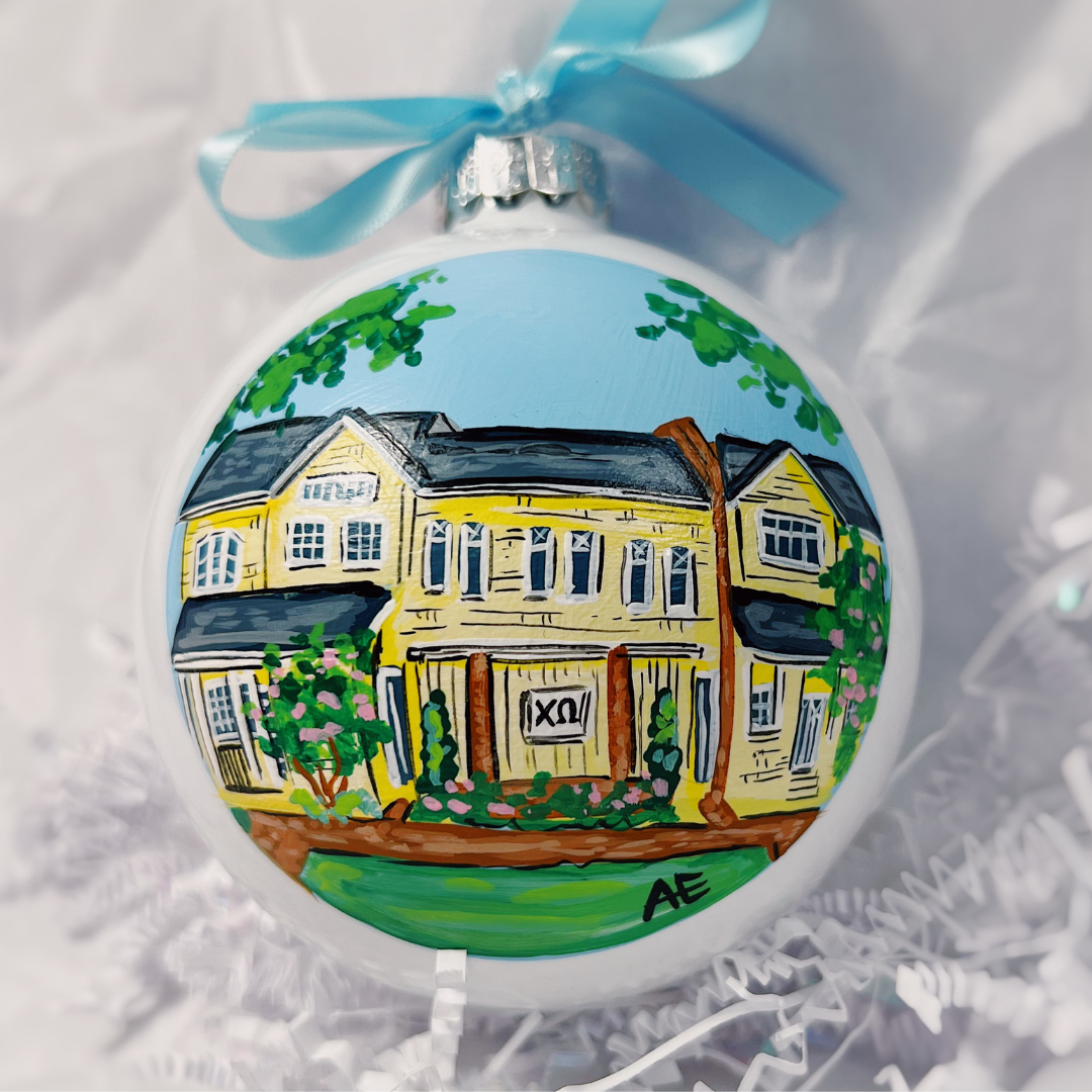 UNC Chi Omega Ornament (4")