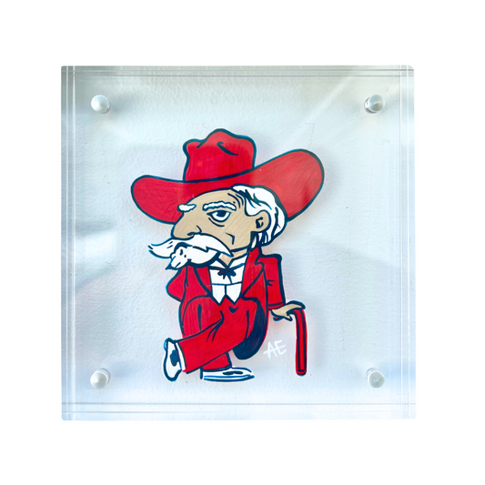 Ole Miss Handpainted Acrylic Block (4" x 4")