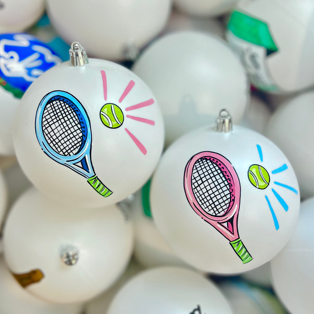 Tennis Racket Ornament (4")