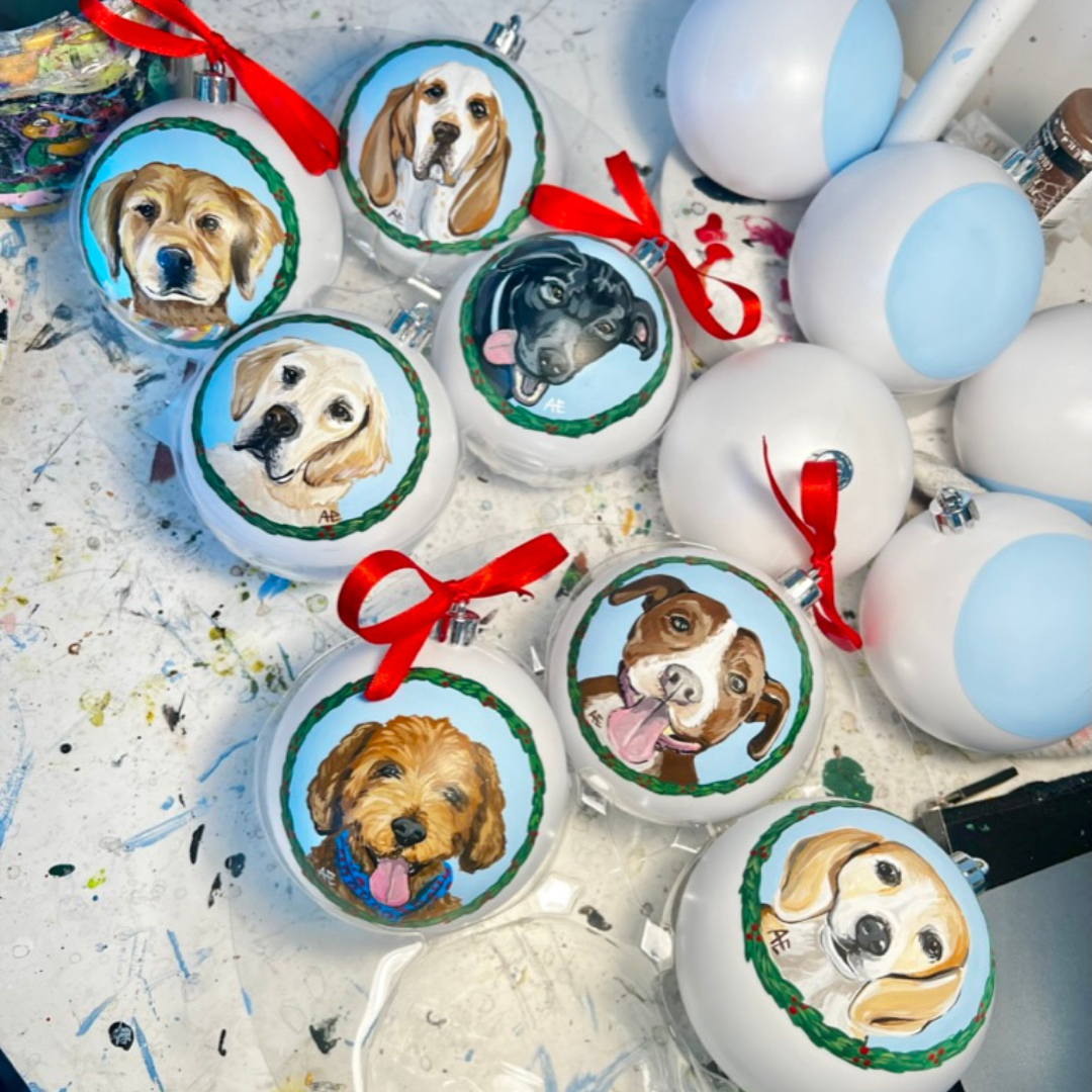 Custom Pet Portrait Ornament (4")