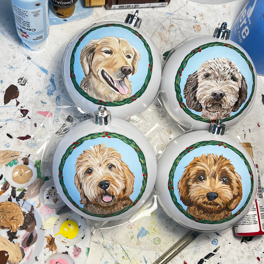 Custom Pet Portrait Ornament (4")
