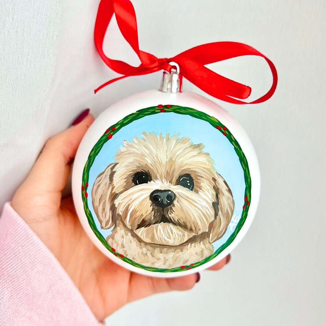 Custom Pet Portrait Ornament (4")