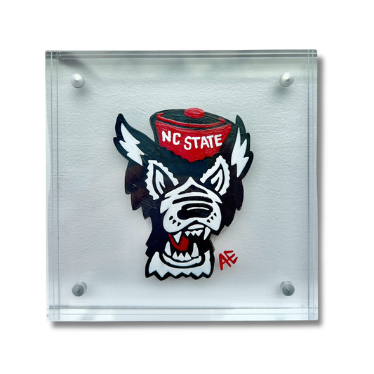 NC State Handpainted Acrylic Block (4" x 4")