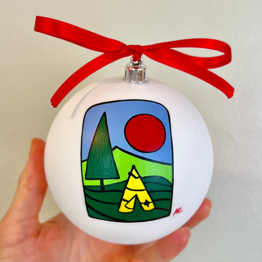 Camp Cheerio Logo Ornament (4")