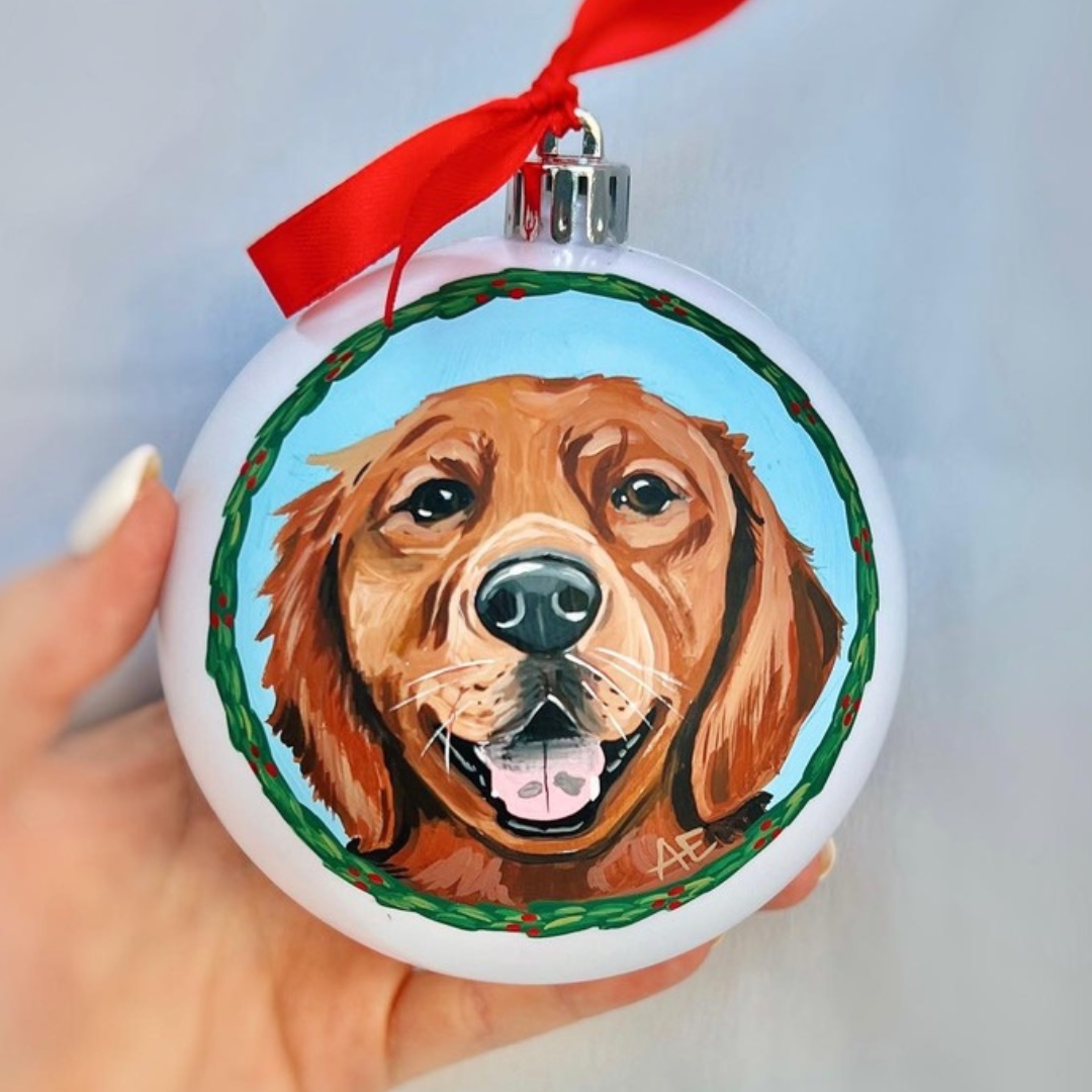 Custom Pet Portrait Ornament (4")