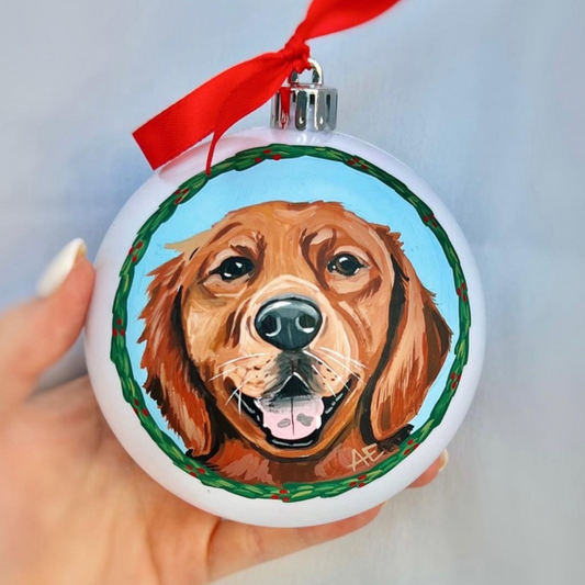 Custom Pet Portrait Ornament (4")