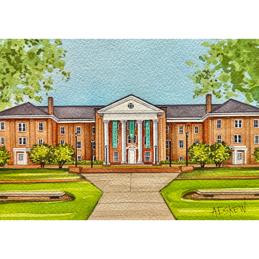 Greensboro College Building Print (5" x 7")